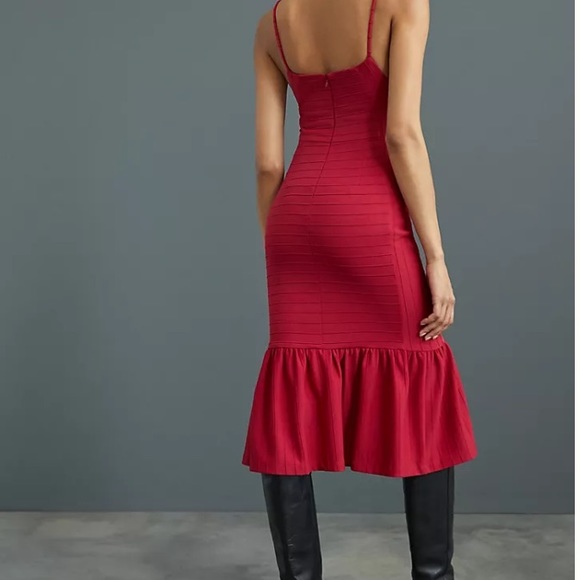 Anthropologie x Hutch Square Neck Slim Midi Dress - Picture 4 of 5